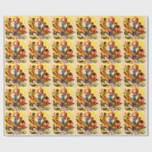 kinderen die piraat spelen cadeaupapier (Vlak)