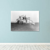 Kinderen die plezier hebben in het zwemmen op de s canvas afdruk (Insitu (Houten vloer))