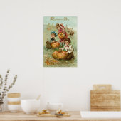 Kinderen die pomkins Turkey Haystack Corn Poster (Keuken)