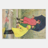  kinderen die Puddles Speelgoed spelen Rijn Inpakpapier Vel (Voorkant 2)