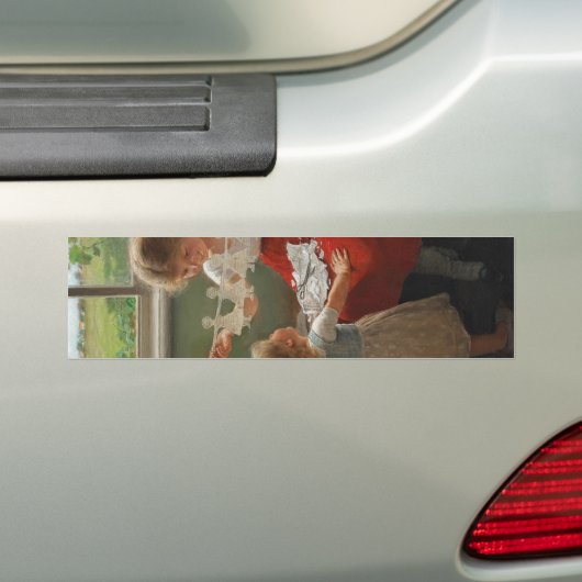 Kinderen die Silhouettes maken (Cute Kinder Spelin Bumpersticker (Op auto)