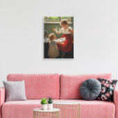 Kinderen die Silhouettes maken (Cute Kinder Spelin Canvas Afdruk (Insitu (Woonkamer))