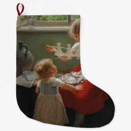 Kinderen die Silhouettes maken (Cute Kinder Spelin Grote Kerstsok