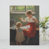 Kinderen die Silhouettes maken (Cute Kinder Spelin Kaart (Staand voorkant)