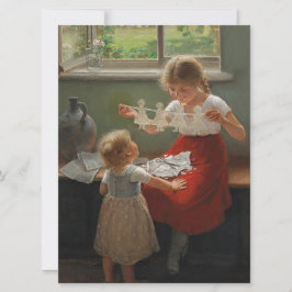 Kinderen die Silhouettes maken (Cute Kinder Spelin Kaart