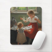 Kinderen die Silhouettes maken (Cute Kinder Spelin Muismat (Met muis)