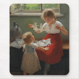 Kinderen die Silhouettes maken (Cute Kinder Spelin Muismat