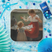 Kinderen die Silhouettes maken (Cute Kinder Spelin Papieren Bordje (Feest)