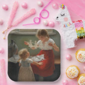 Kinderen die Silhouettes maken (Cute Kinder Spelin Papieren Bordje (Feest)