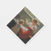 Kinderen die Silhouettes maken (Cute Kinder Spelin Servet (Hoek)