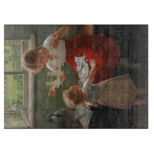 Kinderen die Silhouettes maken (Cute Kinder Spelin Snijplank (Voorkant)