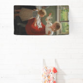 Kinderen die Silhouettes maken (Cute Kinder Spelin Spandoek (Insitu)