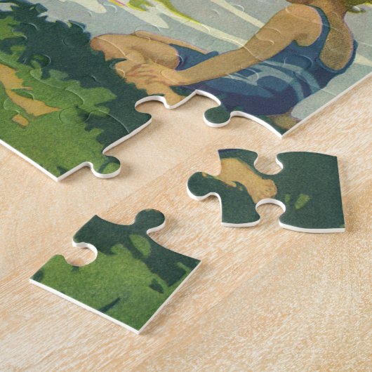  kinderen die Speelgoed zeilboten maken Legpuzzel (Zijkant)