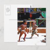 Kinderen die spelen briefkaart (Voorkant / Achterkant)