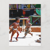 Kinderen die spelen briefkaart (Voorkant)