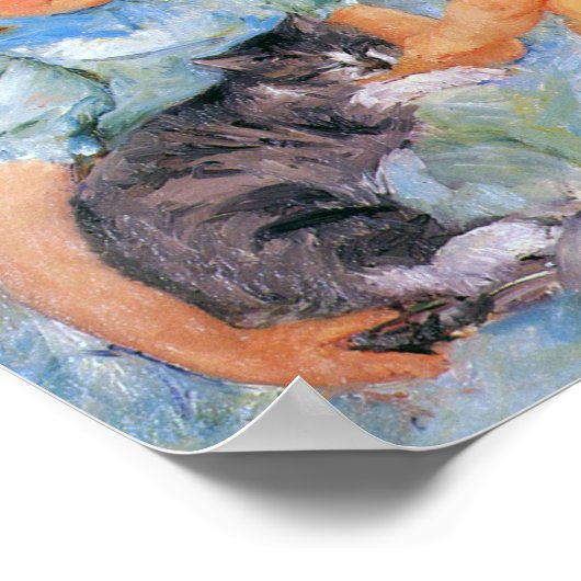 Kinderen die spelen met een kat, Mary Cassatt Poster (Hoek)