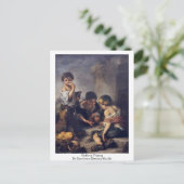 Kinderen die spelen op Bartolome Esteban Murillo Briefkaart (Staand voorkant)