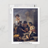 Kinderen die spelen op Bartolome Esteban Murillo Briefkaart (Voorkant / Achterkant)