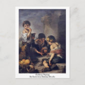 Kinderen die spelen op Bartolome Esteban Murillo Briefkaart (Voorkant)