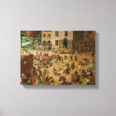 Kinderen die Spelen spelen (Pieter Bruegel de Oude Canvas Afdruk (Voorkant)
