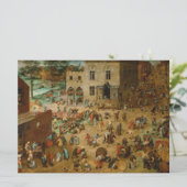 Kinderen die Spelen spelen (Pieter Bruegel de Oude Kaart (Staand voorkant)