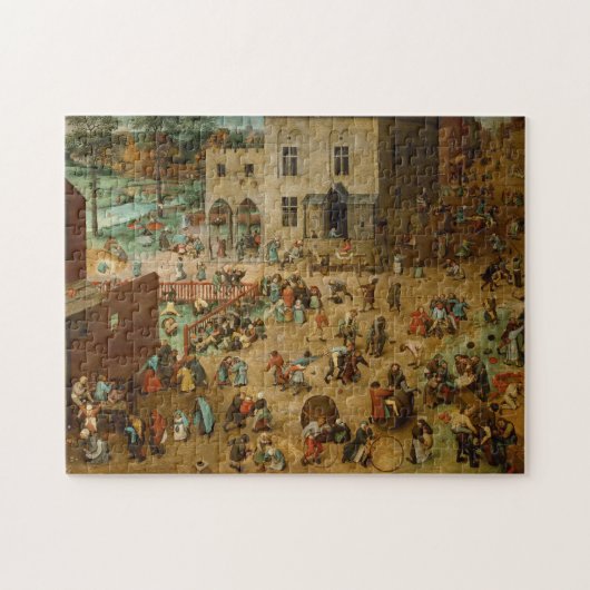 Kinderen die Spelen spelen (Pieter Bruegel de Oude Legpuzzel (Horizontaal)