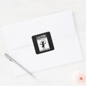 Kinderen die spelen vierkante sticker (Envelop)
