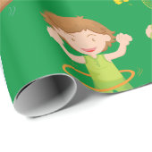 Kinderen die sporten Kinderactiviteit Cadeaupapier (Rol Hoek)