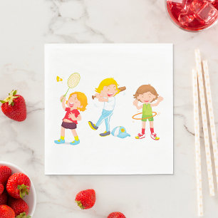 Kinderen die sporten Kinderactiviteit Servet