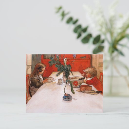 Kinderen die Super eten Briefkaart (Staand voorkant)