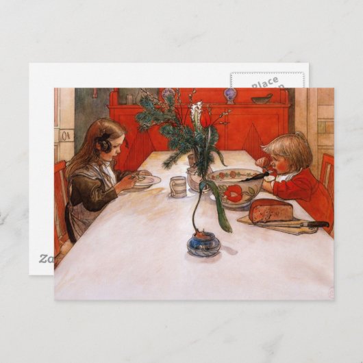 Kinderen die Super eten Briefkaart (Voorkant / Achterkant)