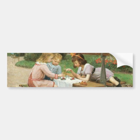 Kinderen die vanmiddag thee drinken in het park bumpersticker (Voorkant)