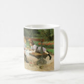 Kinderen die vanmiddag thee drinken in het park koffiemok (Voorkant rechts)