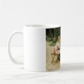 Kinderen die vanmiddag thee drinken in het park koffiemok (Links)