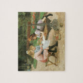 Kinderen die vanmiddag thee drinken in het park legpuzzel (Verticaal)