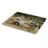 Kinderen die vanmiddag thee drinken in het park snijplank (Hoek)