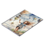 kinderen die vliegers oplaten notitieboek (Linkerzijde)