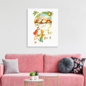 Kinderen die vogels voeren canvas afdruk (Insitu (Woonkamer))