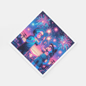 Kinderen die vuurwerk houden op 4 juli servet (Hoek)