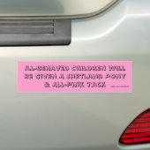 Kinderen die zich slecht gedragen krijgen een Shet Bumpersticker (Op auto)