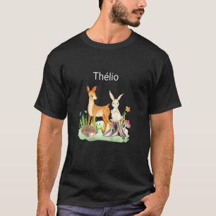 Kinderen Dier hert konijn egel Thélio T-shirt