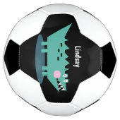 Kinderen Dier Krokodil Print Monogram Naam Voetbal (Gedraaid)