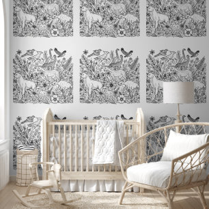 Kinderen Dieren & Bloemen Kleuren Behang
