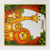 Kinderen Dieren Dierentuin Jungle Safari Legpuzzel (Horizontaal)