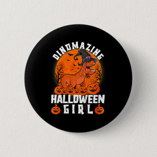 Kinderen Dinomazing Halloween Meisje Dinosaurus Ze Ronde Button 5,7 Cm