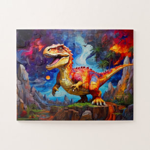 Kinderen Dinosaur Mozaïek Abstract Legpuzzel