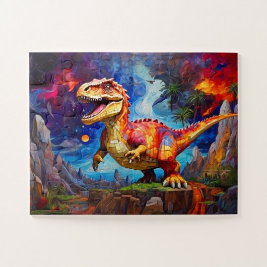 Kinderen Dinosaur Mozaïek Abstract Legpuzzel (Horizontaal)