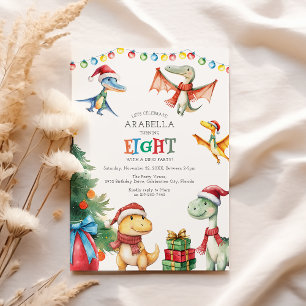 Kinderen Dinosaurus Achtste Verjaardagsfeest Uitno Kaart