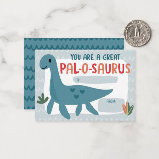 Kinderen Dinosaurus Klaslokaal Valentijnsdag Kaart Notitiekaartje