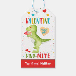 Kinderen Dinosaurus Klaslokaal Valentijnsfeest Fav Cadeaulabel